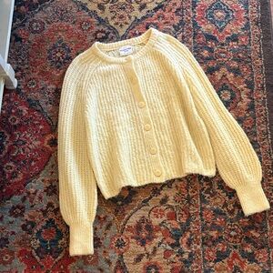 Butter Soft Cozy Pale Yellow Knit Sweater
